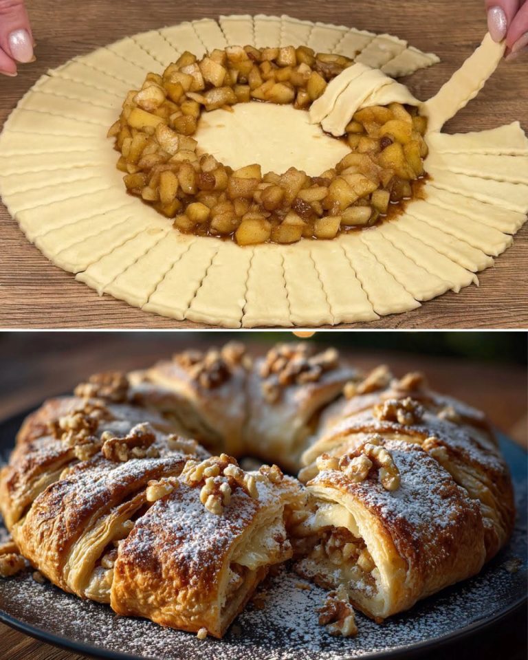 HRSKAVO LISNATO TIJESTO PUNJENO T0PLOM SMJES0M JABUKA, GROŽĐICA I 0RAHA – jednostavno, a izgleda spektakularno. 🍎 - featured image