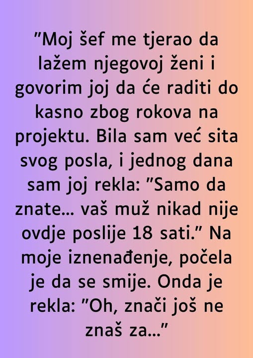 Kada je zatraženo da laže šefovoj supruzi, radnica je odlučila prekinuti igru koja je trajala predugo - featured image