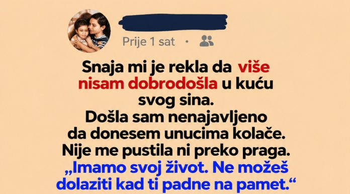 Snaja mi je zabranila da dolazim kod sina Snaja mi je zabranila da dolazim kod sina - featured image